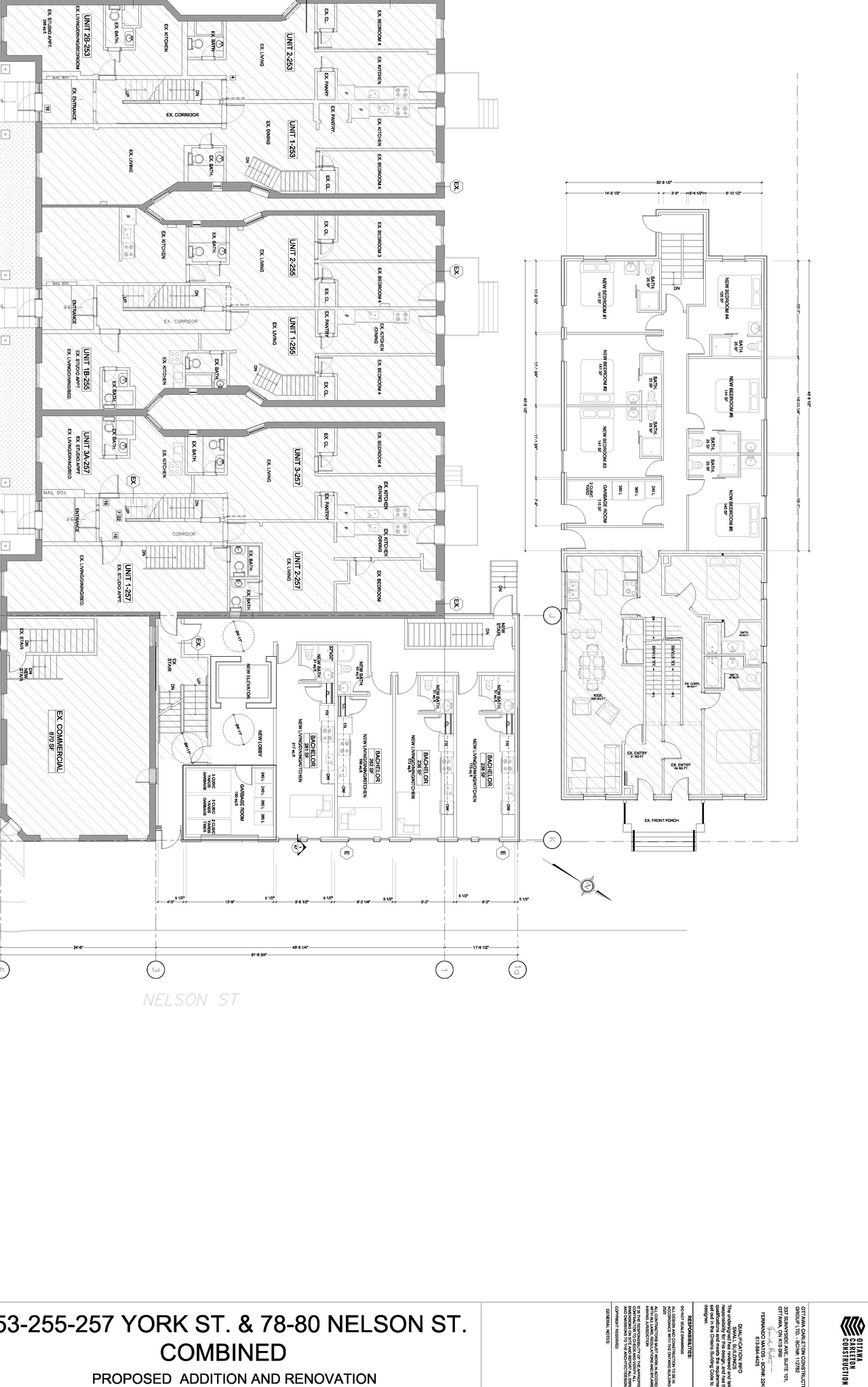 Construction site plan for project from page 2 of the file '2022-03-22 - Floor Plans - D02-02-21-0088'