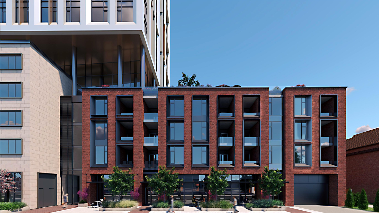Rendering of building from page 10 of the file '2023-08-01 - Rendered Views - D02-02-21-0095'
