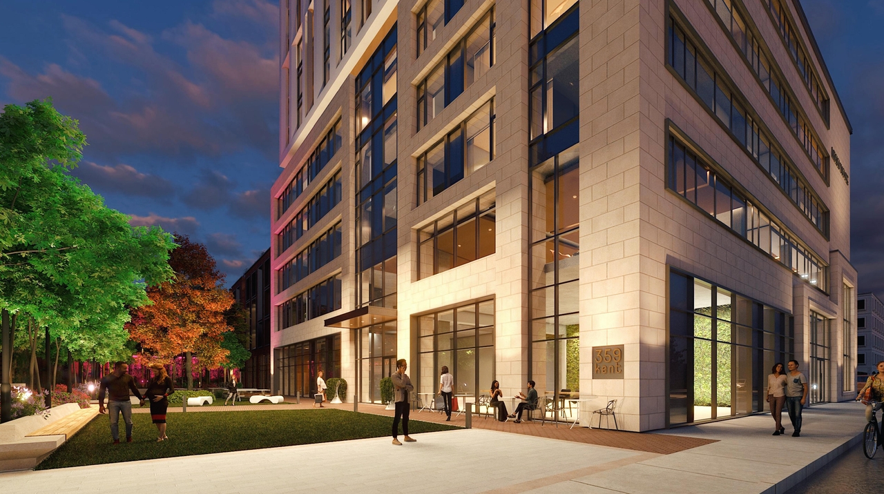 Rendering of building from page 14 of the file '2023-08-01 - Rendered Views - D02-02-21-0095'