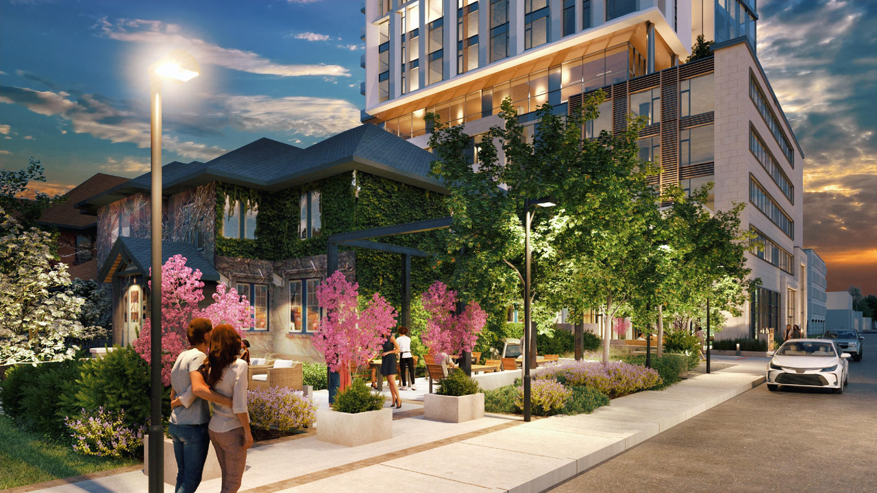 Rendering of building from page 11 of the file '2023-03-20 - Rendered Views - D02-02-21-0095'