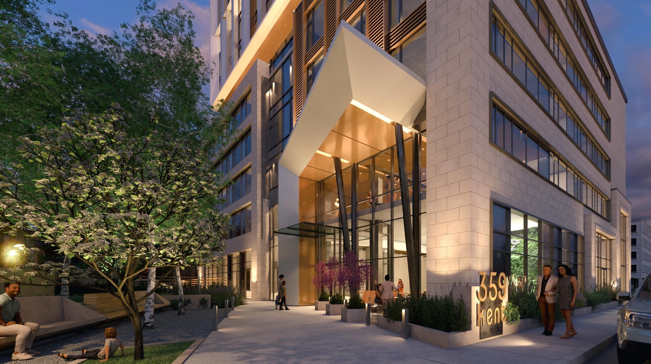 Rendering of building from page 12 of the file '2023-03-20 - Rendered Views - D02-02-21-0095'