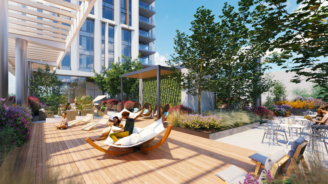 Rendering of building from page 16 of the file '2023-03-20 - Rendered Views - D02-02-21-0095'