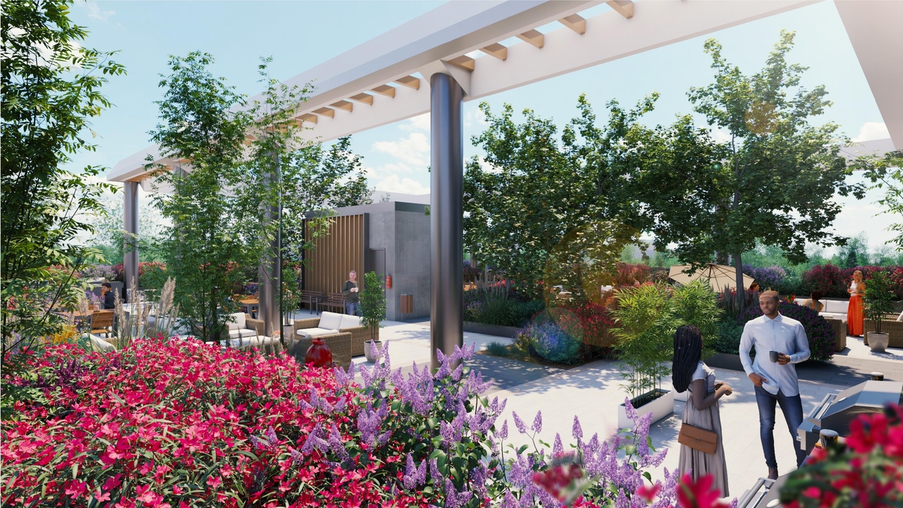 Rendering of building from page 17 of the file '2023-03-20 - Rendered Views - D02-02-21-0095'