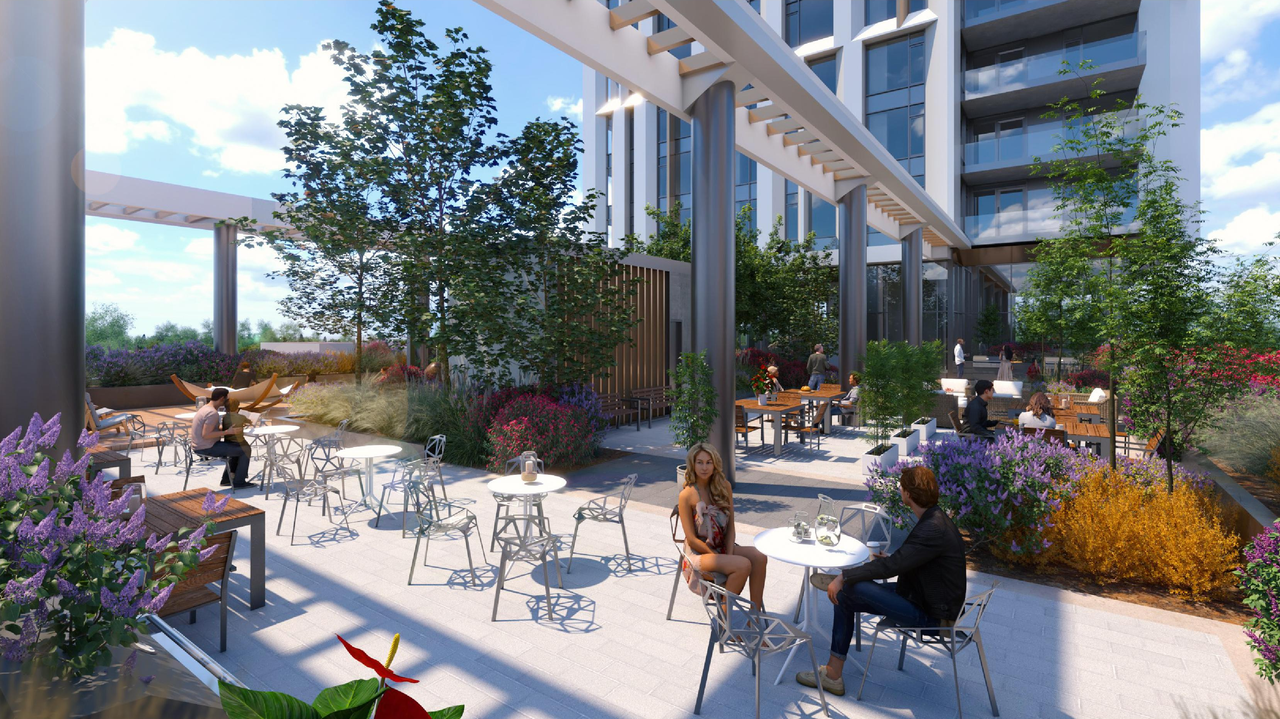 Rendering of building from page 18 of the file '2023-03-20 - Rendered Views - D02-02-21-0095'