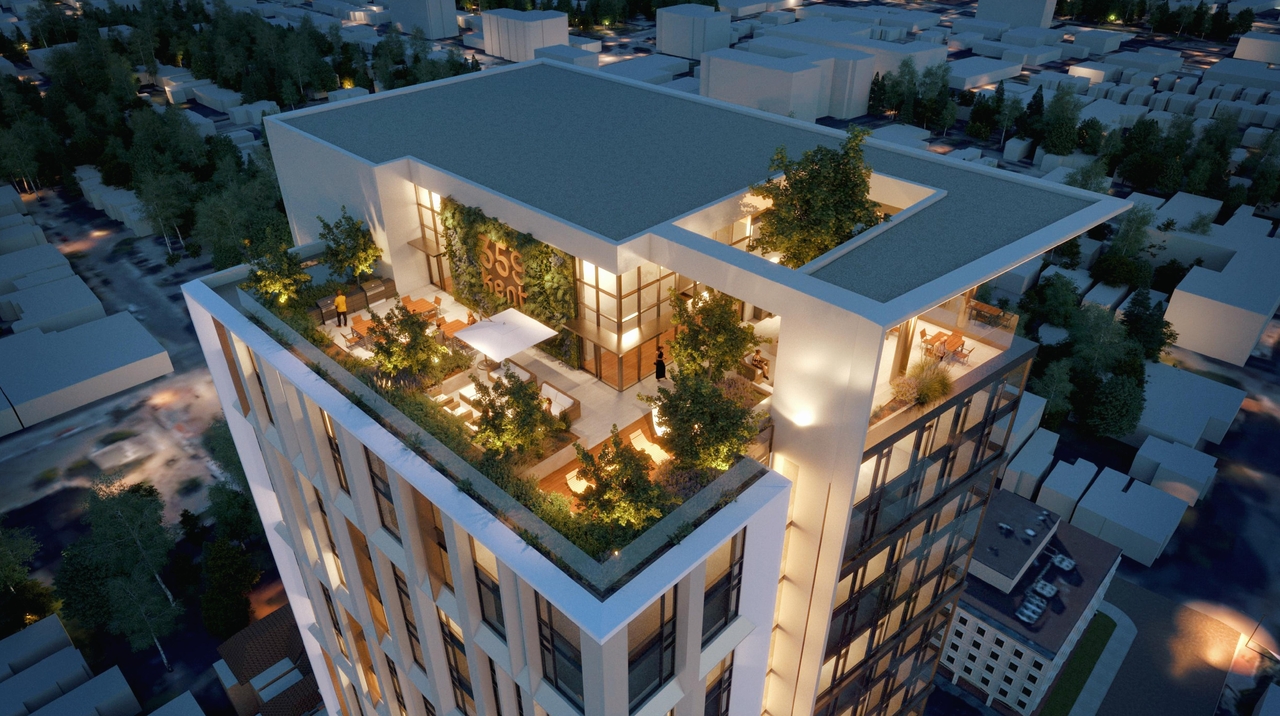 Rendering of building from page 20 of the file '2023-03-20 - Rendered Views - D02-02-21-0095'