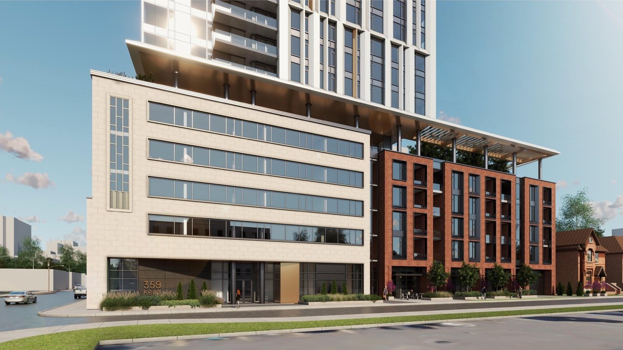 Rendering of building from page 7 of the file '2023-03-20 - Rendered Views - D02-02-21-0095'