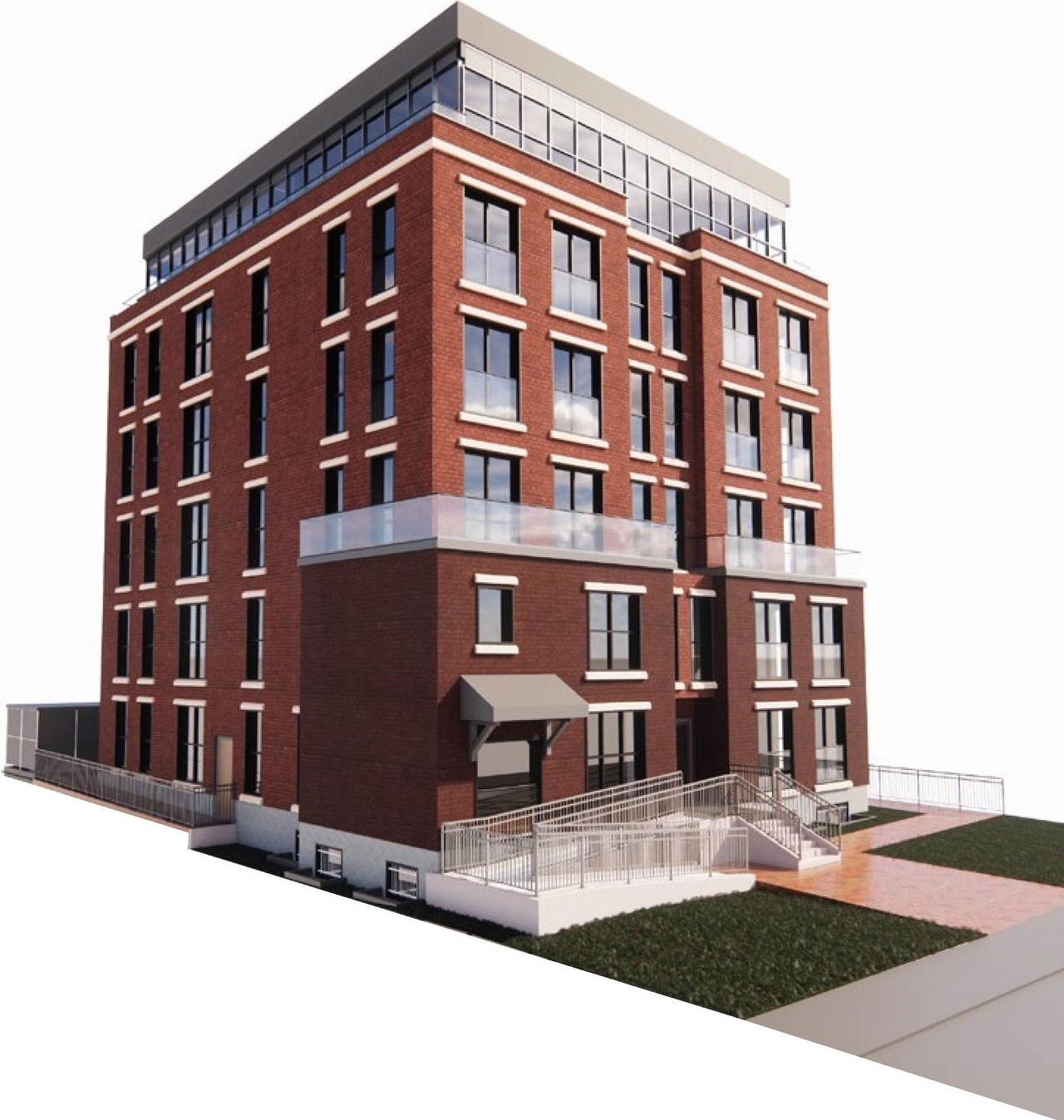 Rendering of building from page 20 of the file '2021-12-24 - UDRP Package - D02-02-21-0096'