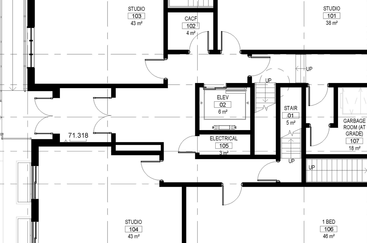 Floor plan for project from page 31 of the file '2021-12-24 - UDRP Package - D02-02-21-0096'