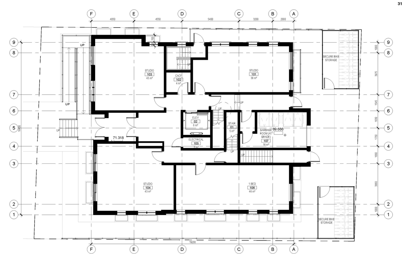 Floor plan for project from page 31 of the file '2021-12-24 - UDRP Package - D02-02-21-0096'