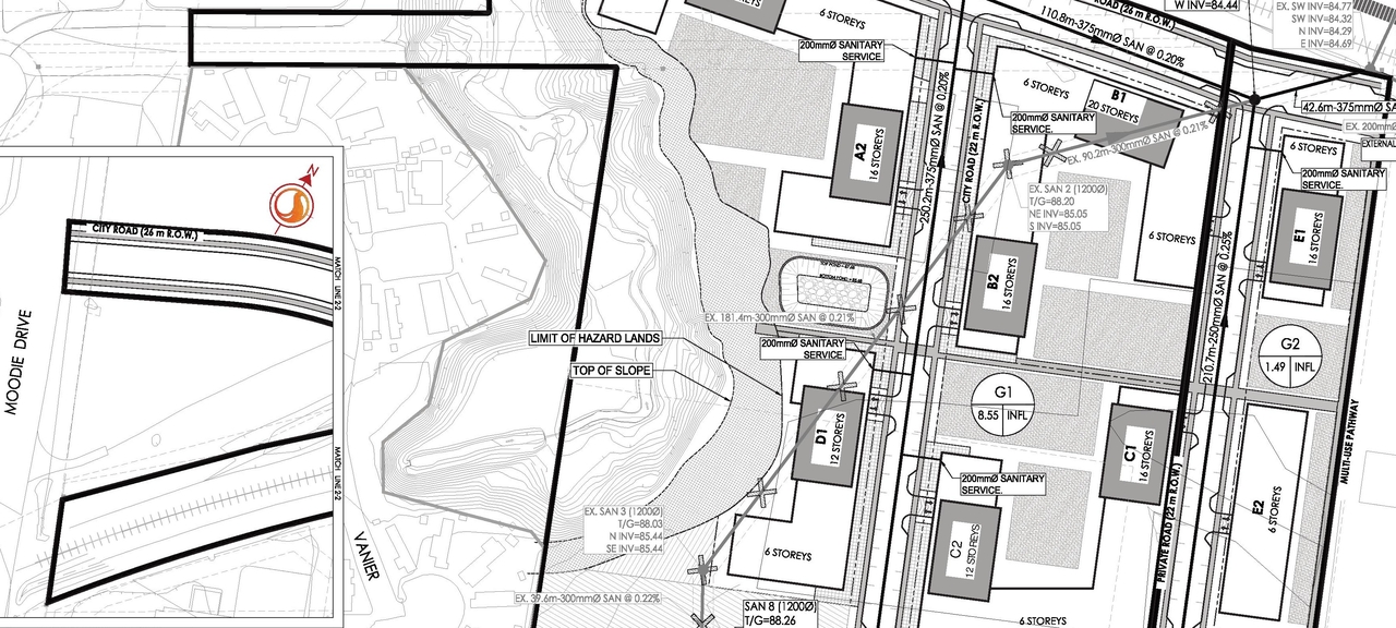 Construction site plan for project from page 37 of the file '2021-11-24 - Applicant UDRP Presentation - D02-02-21-0120'