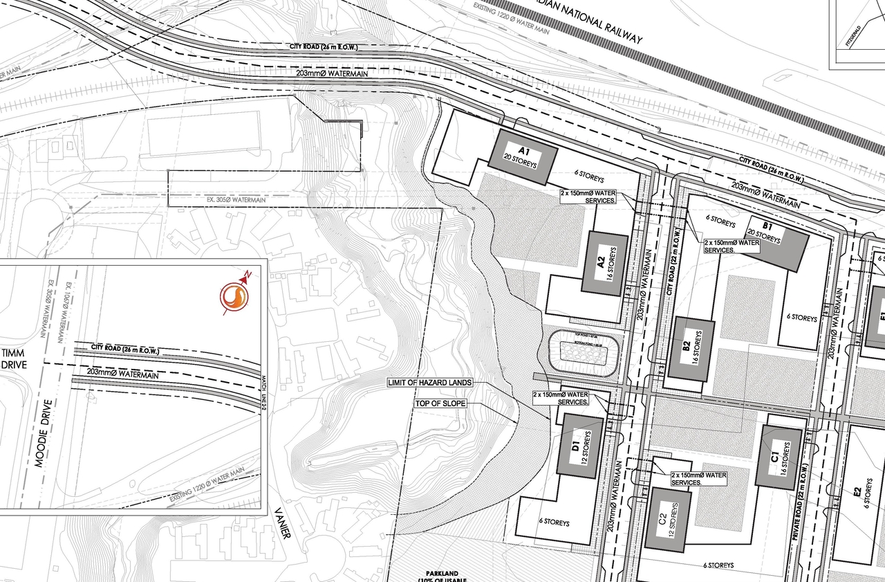 Construction site plan for project from page 38 of the file '2021-11-24 - Applicant UDRP Presentation - D02-02-21-0120'