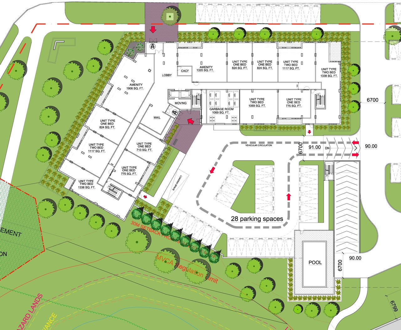 Construction site plan for project from page 1 of the file '2023-12-04 - GROUND FLOOR PLAN - D02-02-21-0121'