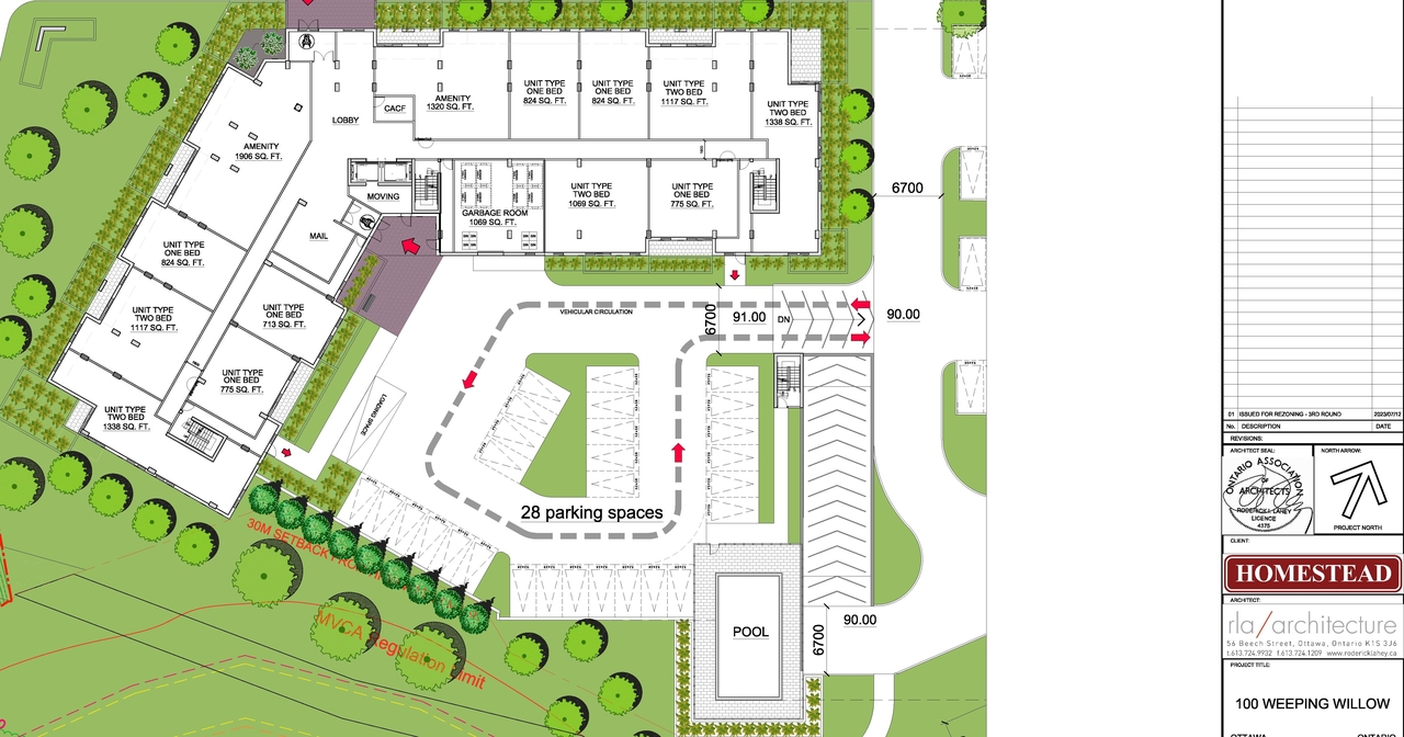 Construction site plan for project from page 1 of the file '2023-12-04 - GROUND FLOOR PLAN - D02-02-21-0121'