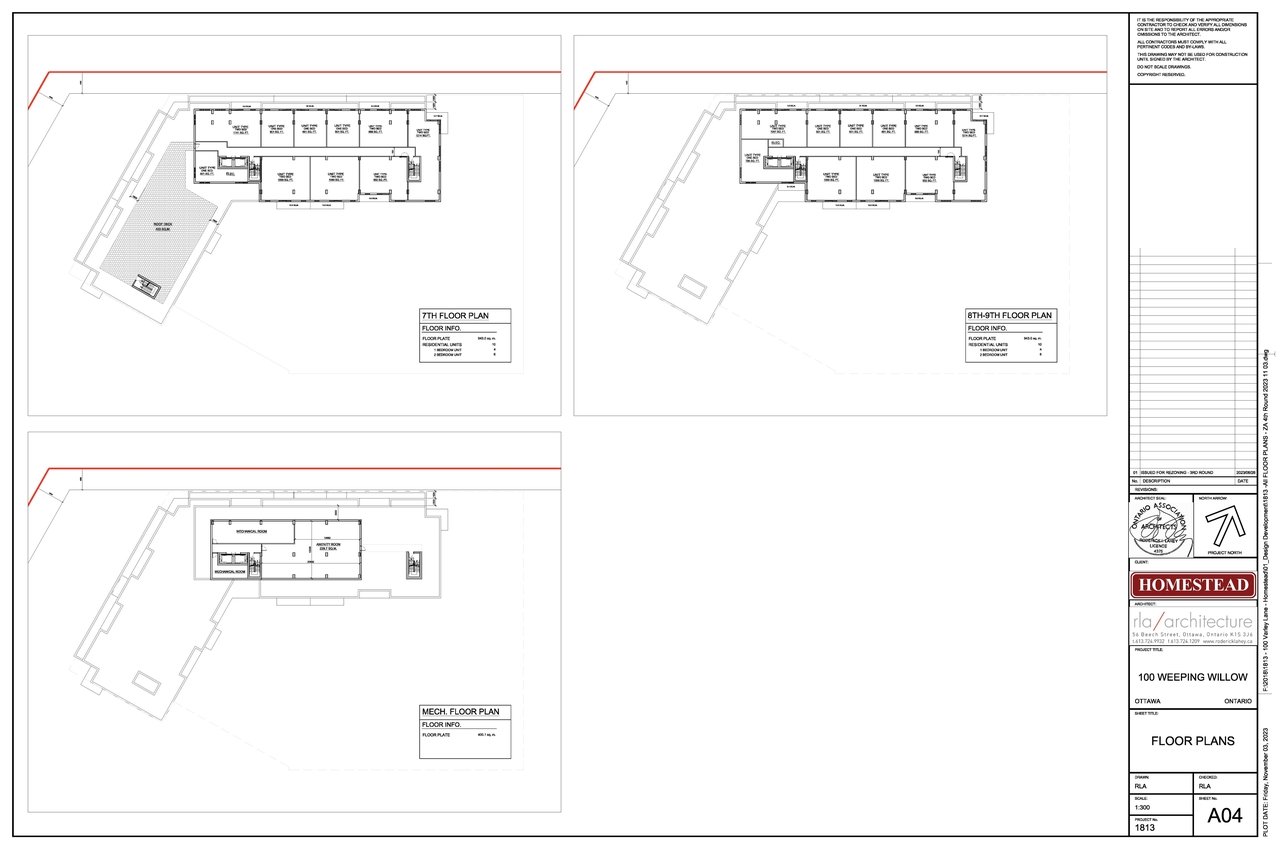 Construction site plan for project from page 1 of the file '2023-12-04 - FLOOR PLANS - D02-02-21-0121 (2)'
