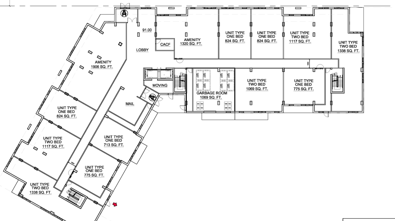 Floor plan for project from page 1 of the file '2023-12-04 - FLOOR PLANS - D02-02-21-0121'