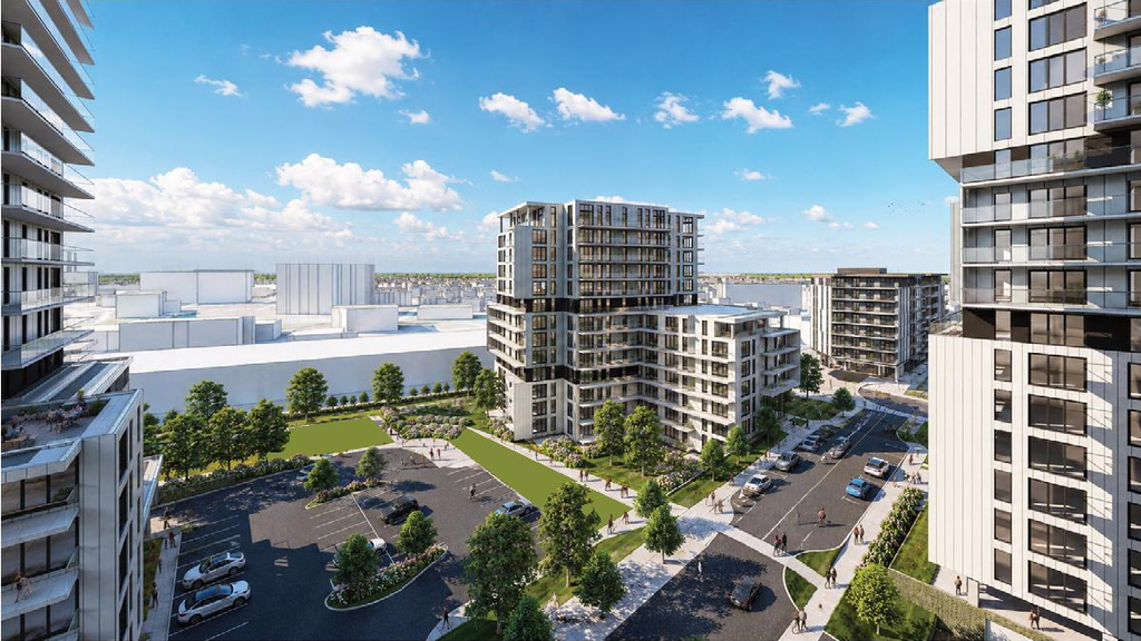 Rendering of building from page 31 of the file '2026-07-03 - Design Brief - D02-02-21-0137'