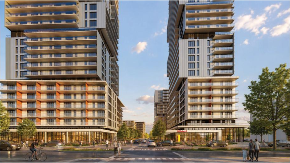 Rendering of building from page 84 of the file '2026-07-03 - Design Brief - D02-02-21-0137'