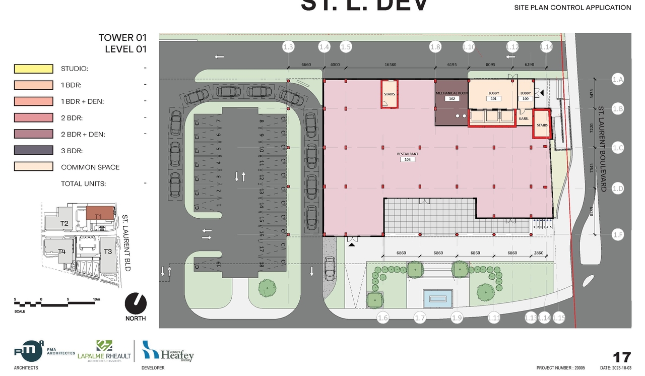 Construction site plan for project from page 18 of the file '2023-10-13 - Design Brief - D02-02-21-0137'