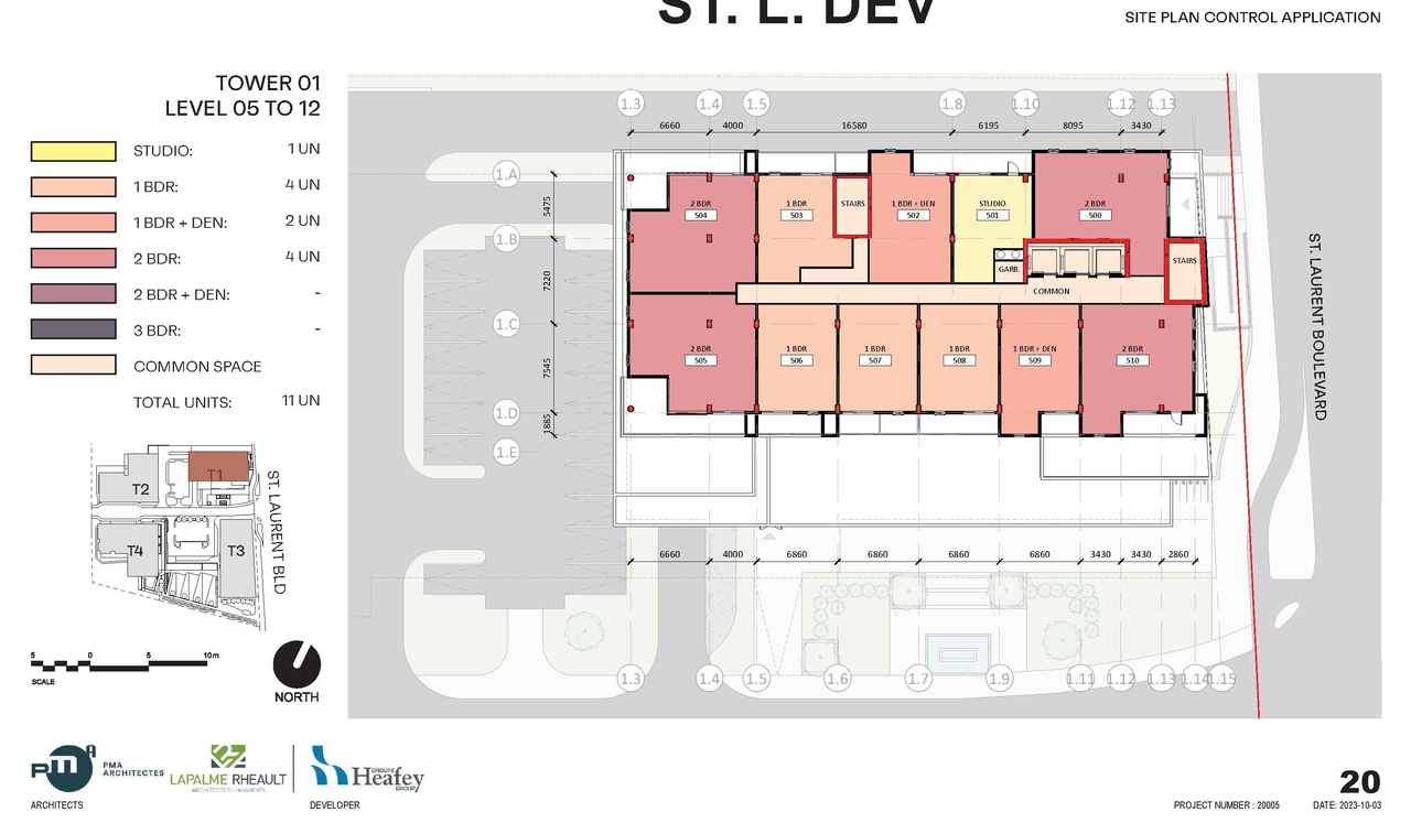 Construction site plan for project from page 21 of the file '2023-10-13 - Design Brief - D02-02-21-0137'
