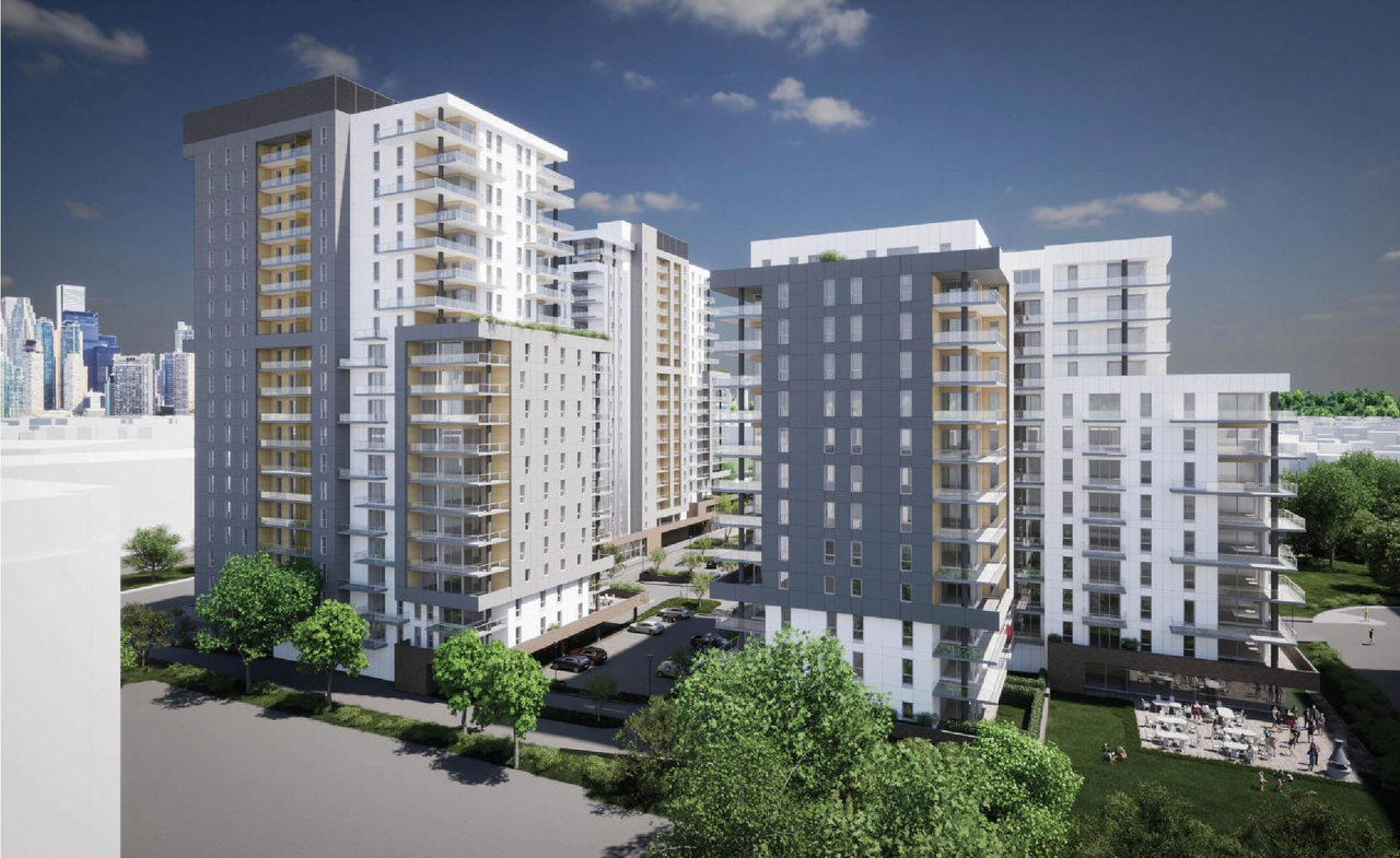 Rendering of building from page 76 of the file '2023-10-13 - Design Brief - D02-02-21-0137'