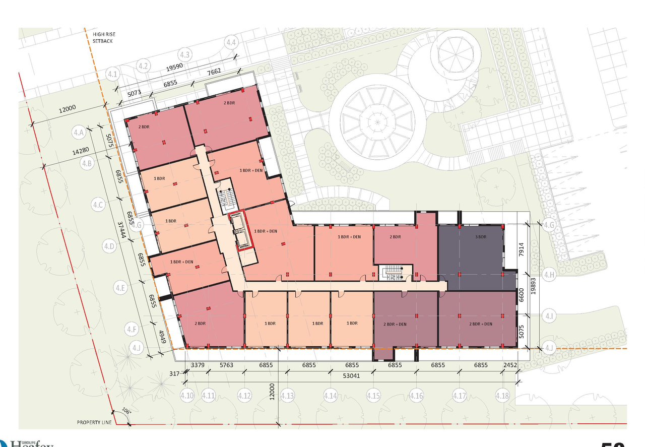 Construction site plan for project from page 51 of the file '2021-10-27 - DESIGN BRIEF - D02-02-21-0137'