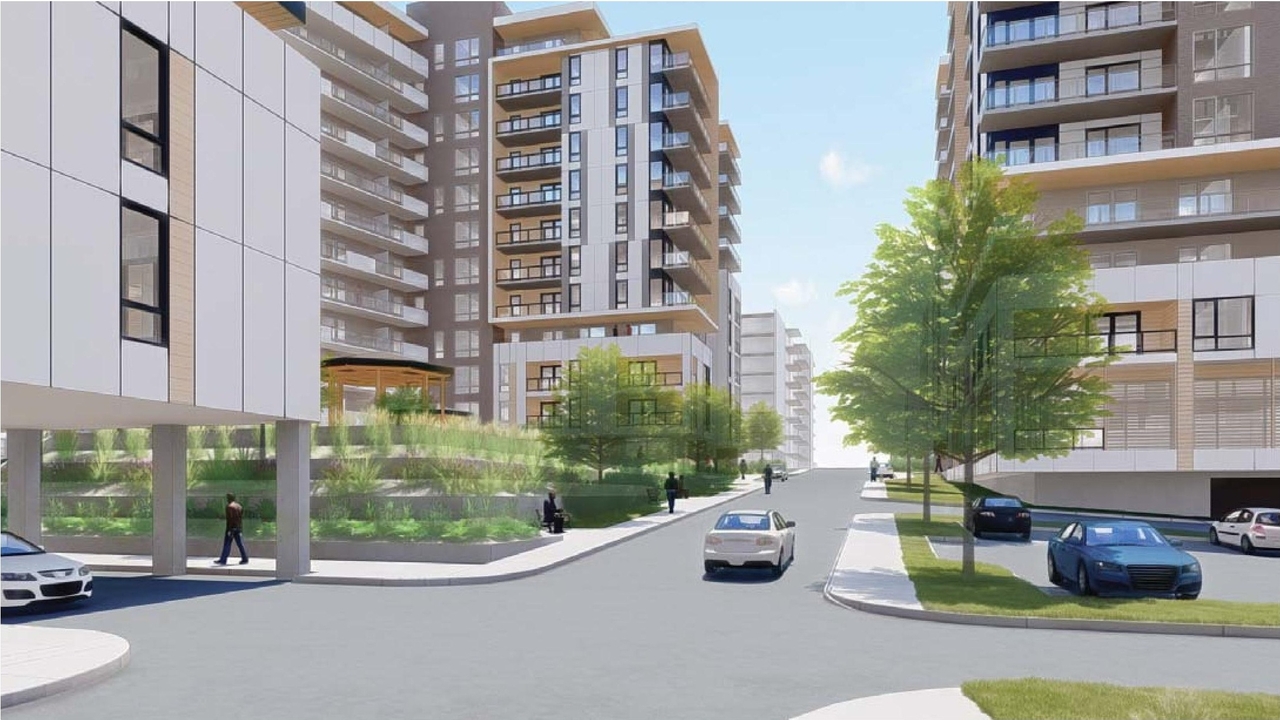 Rendering of building from page 6 of the file '2021-10-27 - DESIGN BRIEF - D02-02-21-0137'