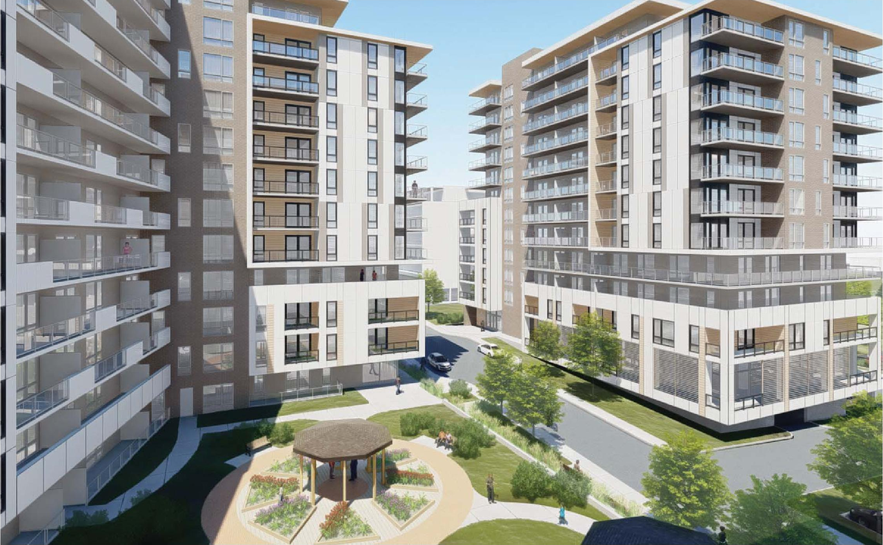 Rendering of building from page 83 of the file '2021-10-27 - DESIGN BRIEF - D02-02-21-0137'