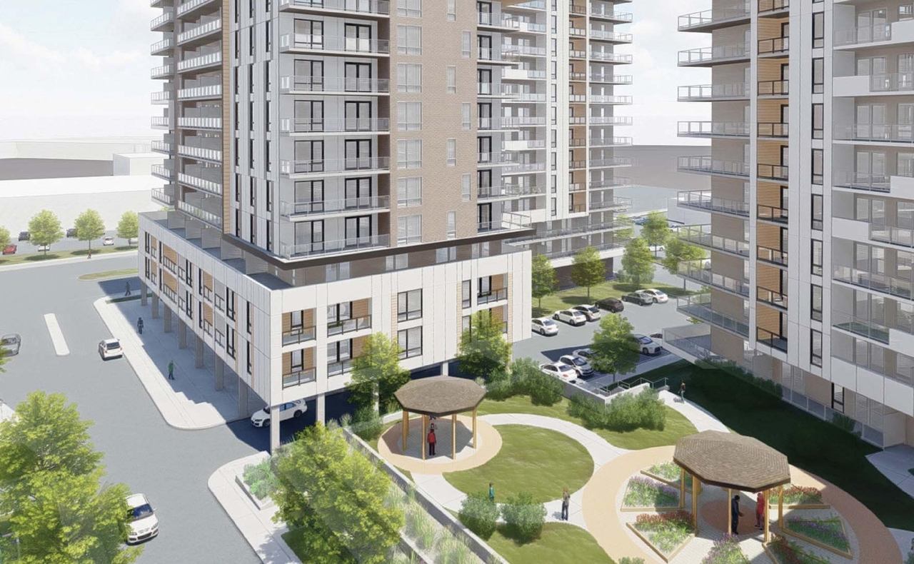 Rendering of building from page 88 of the file '2021-10-27 - DESIGN BRIEF - D02-02-21-0137'