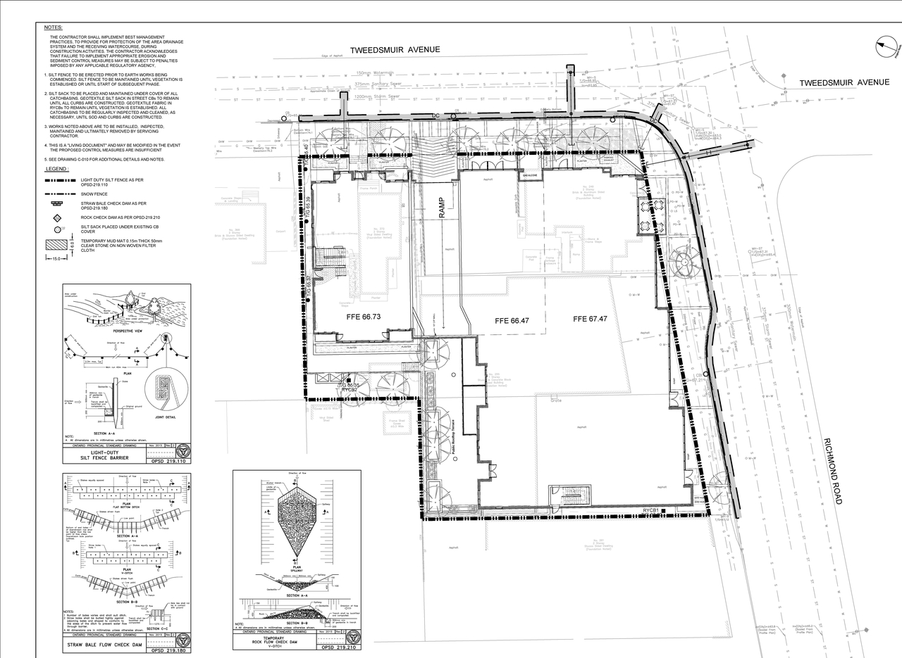 Construction site plan for project from page 43 of the file '2023-04-25 - Design Brief -D02-02-21-0138'