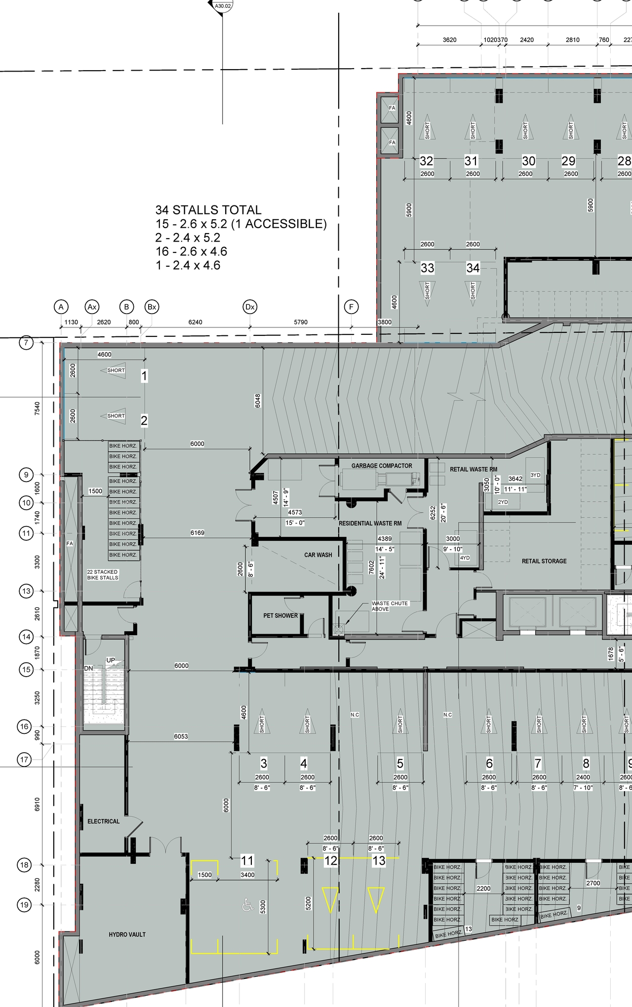 Construction site plan for project from page 5 of the file '2023-04-25 - Floor, Elevation, Sections, Views Plans - D02-02-21-0138'
