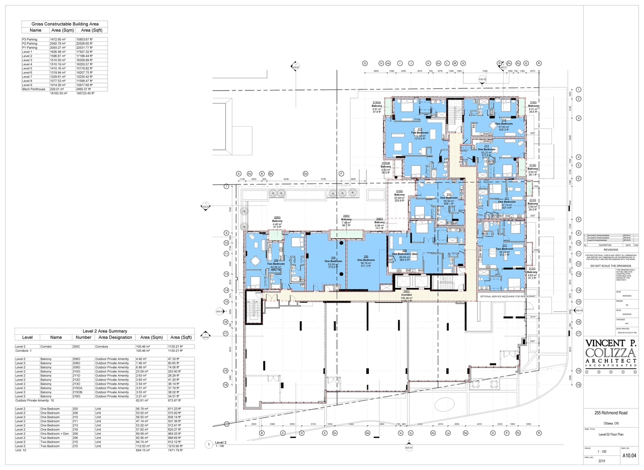 Floor plan for project from page 7 of the file '2023-04-25 - Floor, Elevation, Sections, Views Plans - D02-02-21-0138'