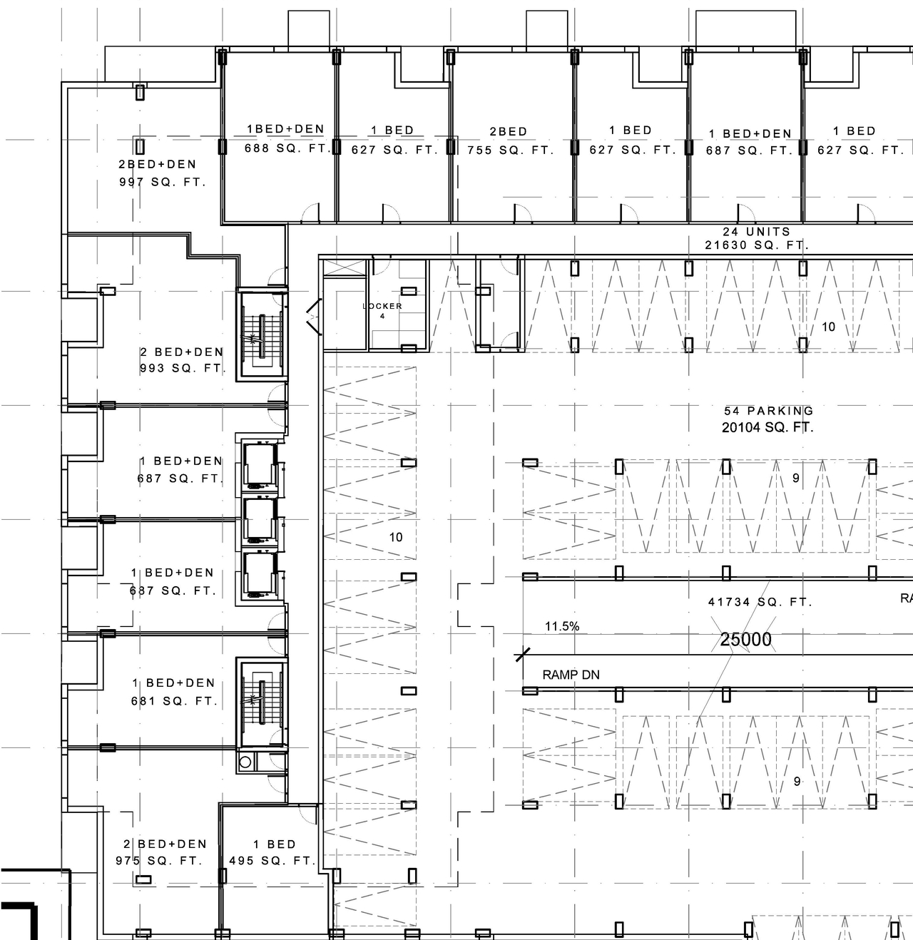 Construction site plan for project from page 1 of the file '2021-10-29 - Elevations, Floor Plans, Shadow Study - D02-02-21-0139'