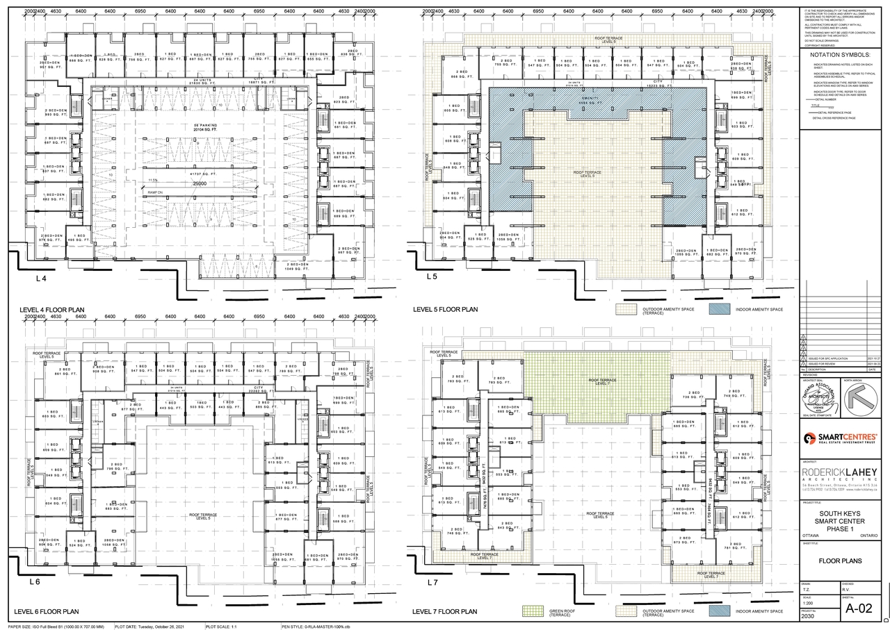 Floor plan for project from page 2 of the file '2021-10-29 - Elevations, Floor Plans, Shadow Study - D02-02-21-0139'