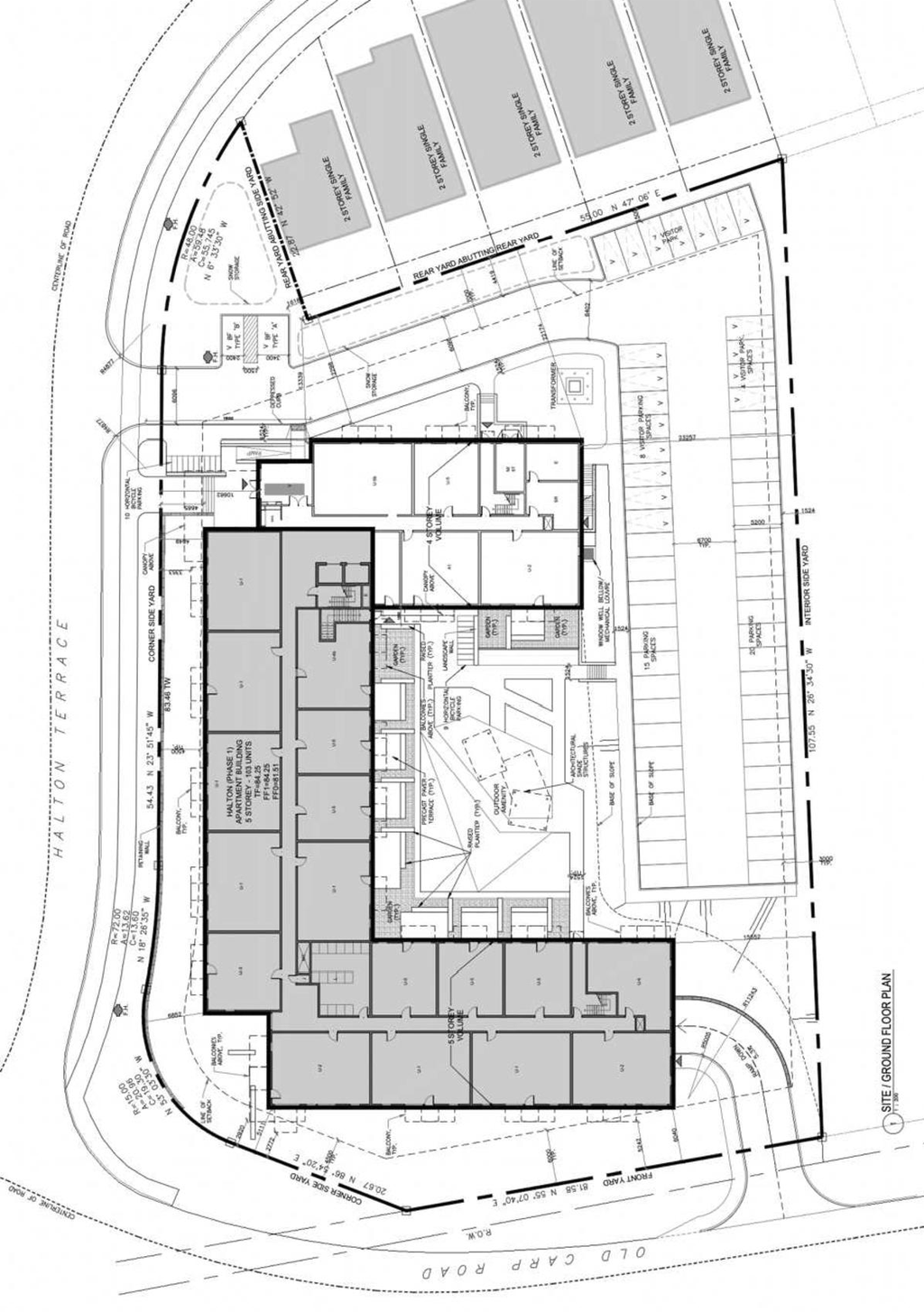 Construction site plan for project from page 20 of the file '2023-11-14 - Planning Rationale and Design Brief - D02-02-21-0140'