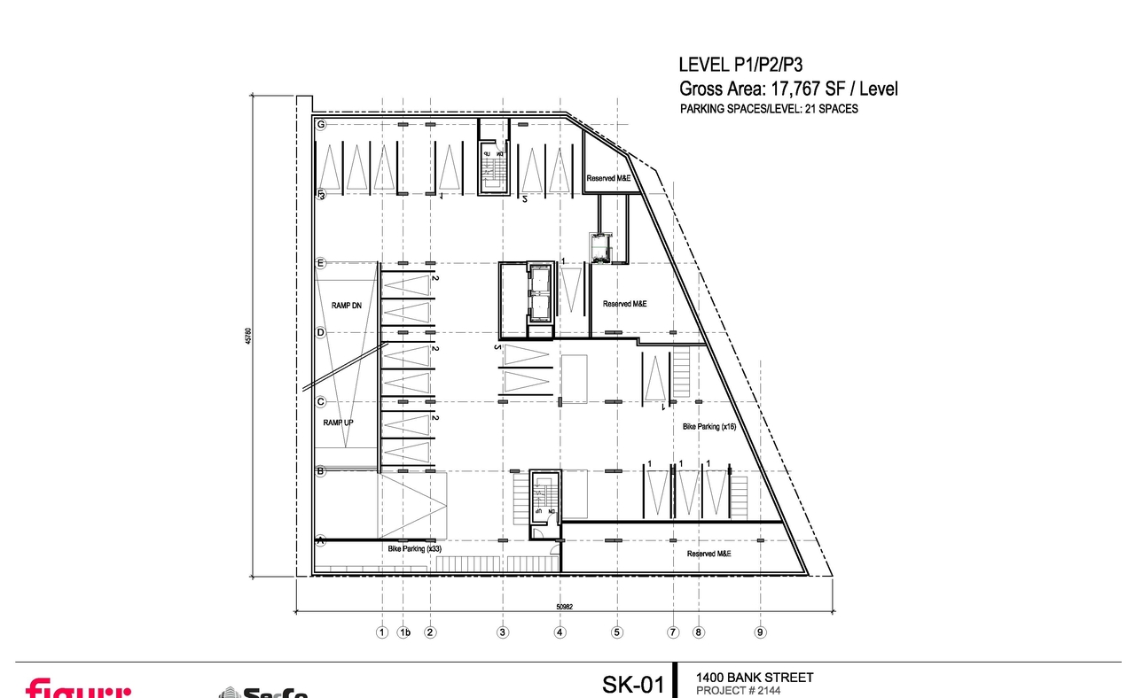 Floor plan for project from page 1 of the file '2021-11-24 - Parking Floor Plans - D02-02-21-0145'