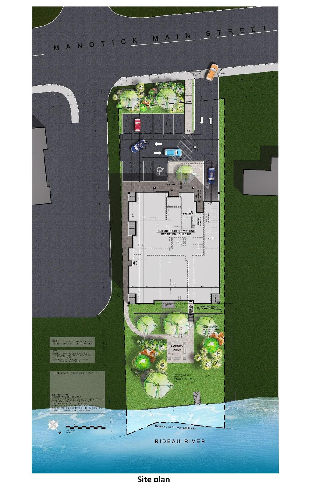 Construction site plan for project from page 17 of the file '2023-01-06 - Design Brief - D02-02-21-0150'