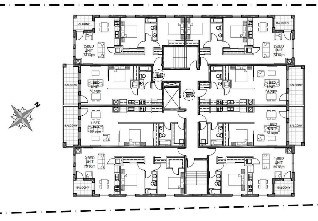 Floor plan for project from page 21 of the file '2023-01-06 - Design Brief - D02-02-21-0150'