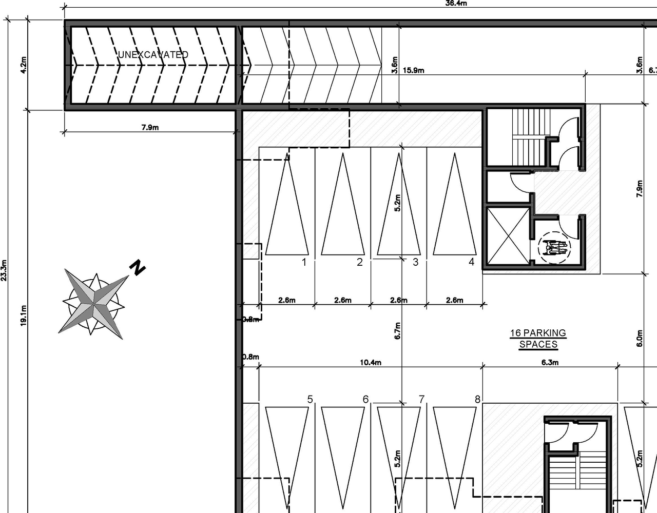 Floor plan for project from page 1 of the file '2023-01-06 - Floor Plans and UG Parking Plan - D02-02-21-0150'