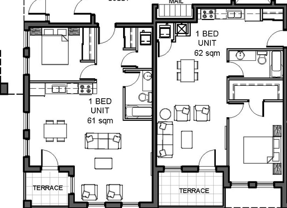 Floor plan for project from page 25 of the file '2021-12-07 - Design Brief - D02-02-21-0150'
