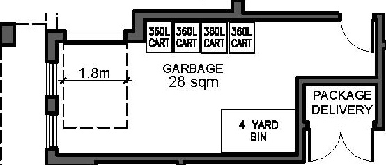 Floor plan for project from page 25 of the file '2021-12-07 - Design Brief - D02-02-21-0150'