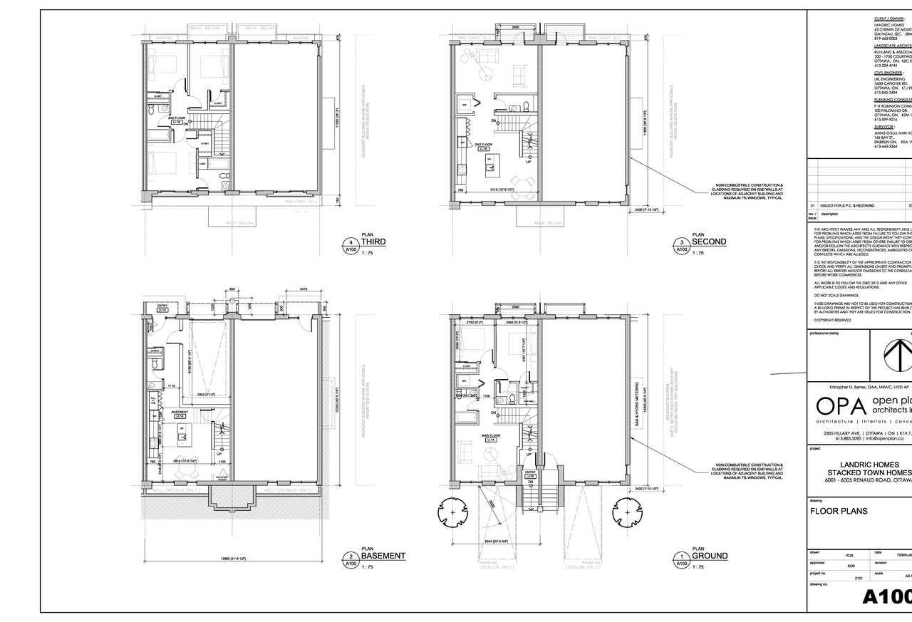Construction site plan for project from page 1 of the file '2021-12-31 - Floor Plans - D02-02-21-0164'