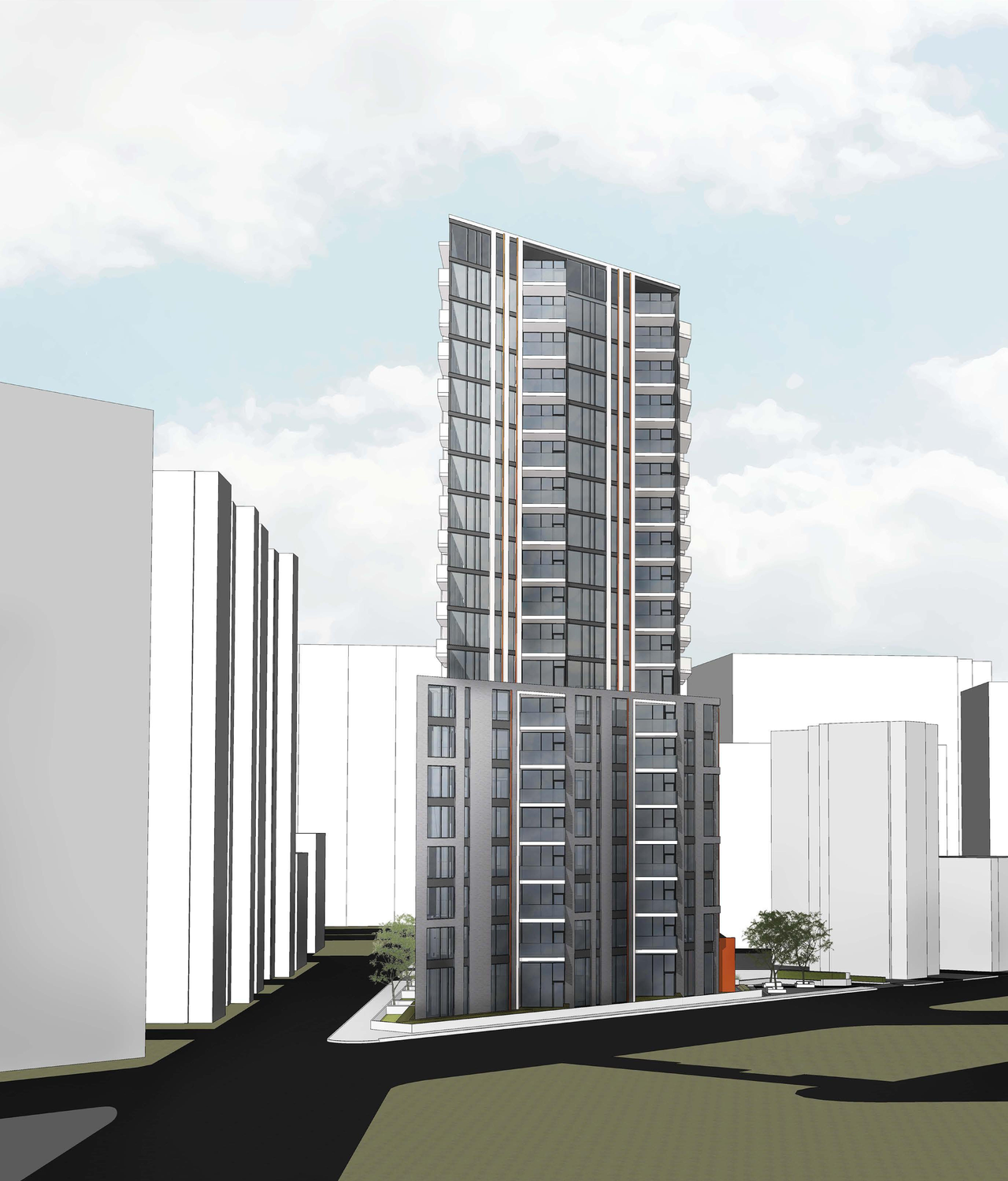 Rendering of building from page 4 of the file '2022-01-17 - Building Renderings - D02-02-22-0003'