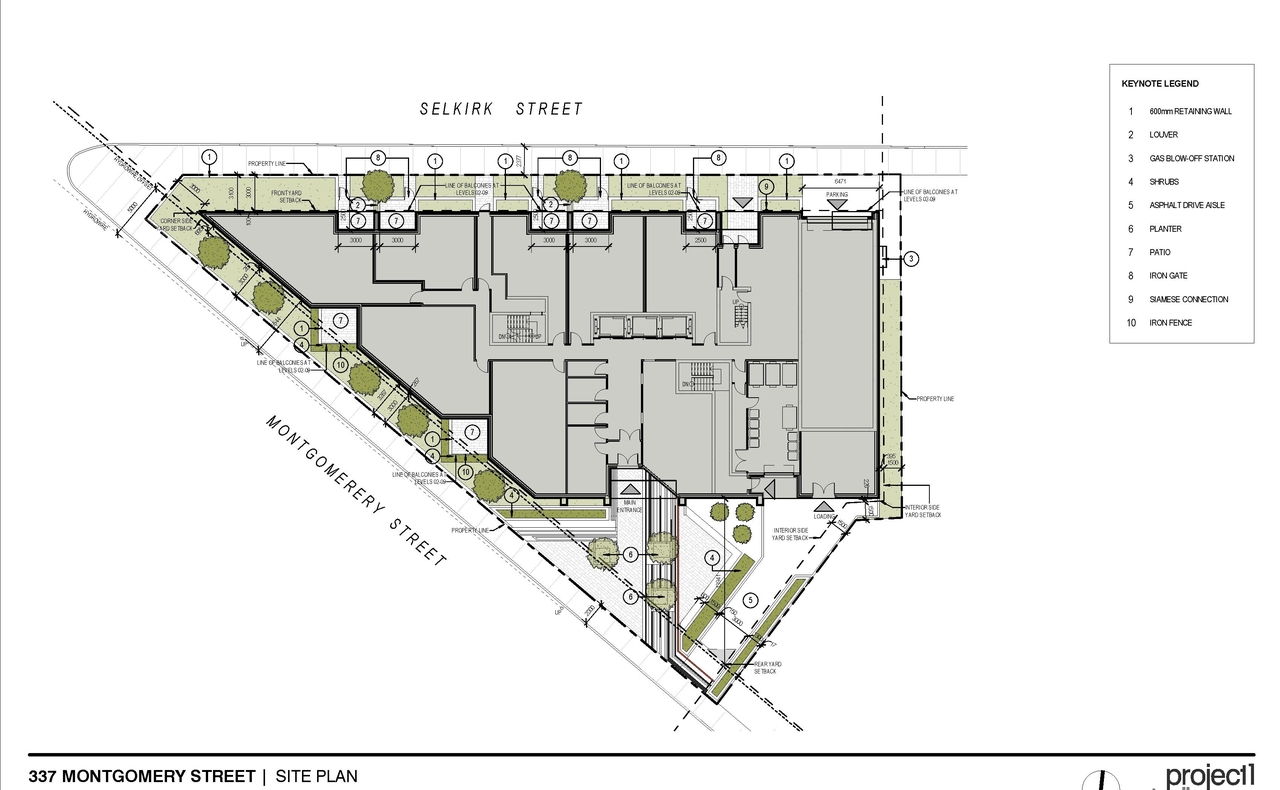 Construction site plan for project from page 1 of the file '2022-01-17 - Site and Floor Plans - D02-02-22-0003'