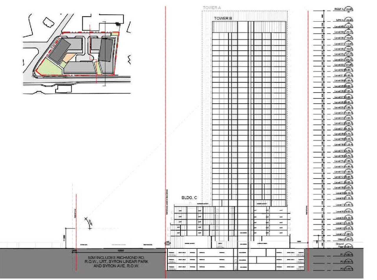 Construction site plan for project from page 7 of the file '2023-07-25 - Planning Rationale and Design Brief Addendum - D02-02-22-0012'