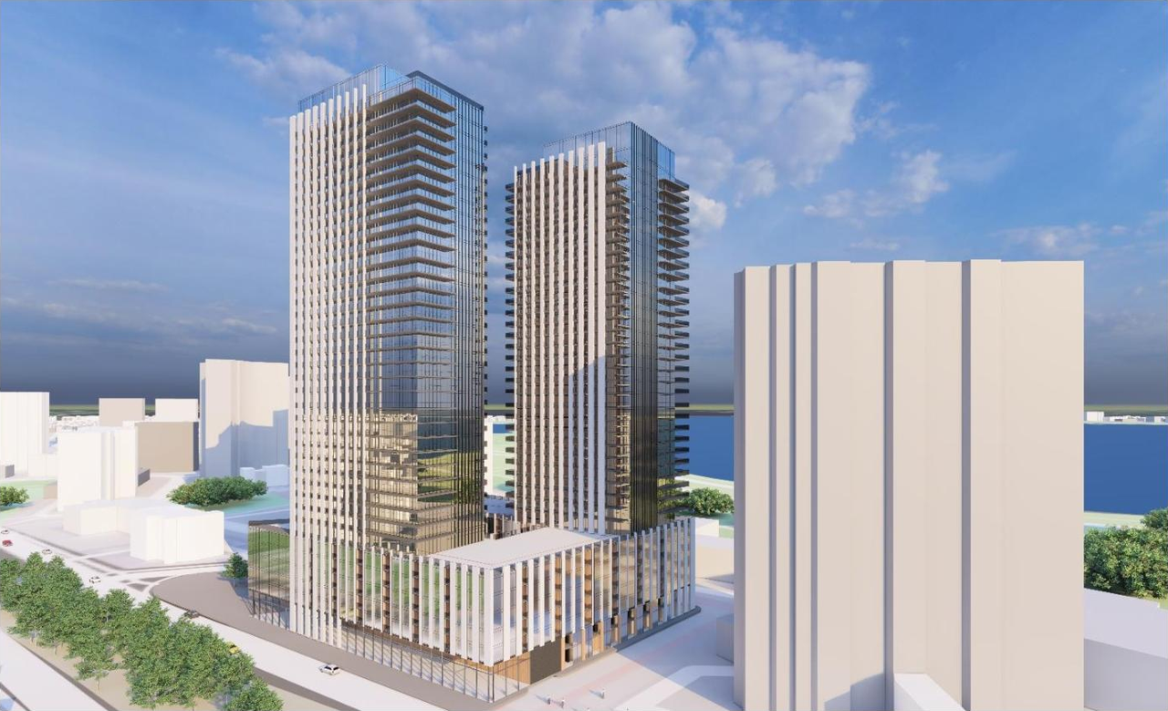 Rendering of building from page 16 of the file '2022-02-04 - Planning Rationale and Design Brief - D02-02-22-0012'
