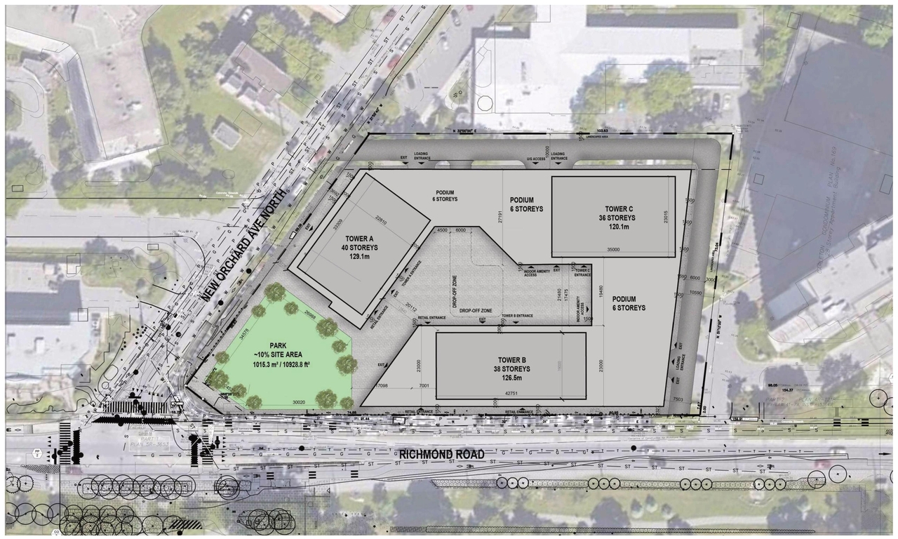 Construction site plan for project from page 15 of the file '2022-03-30 - UDRP Presentation - D02-02-22-0012'