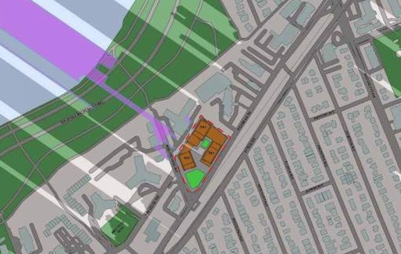 Construction site plan for project from page 56 of the file '2022-03-30 - UDRP Presentation - D02-02-22-0012'