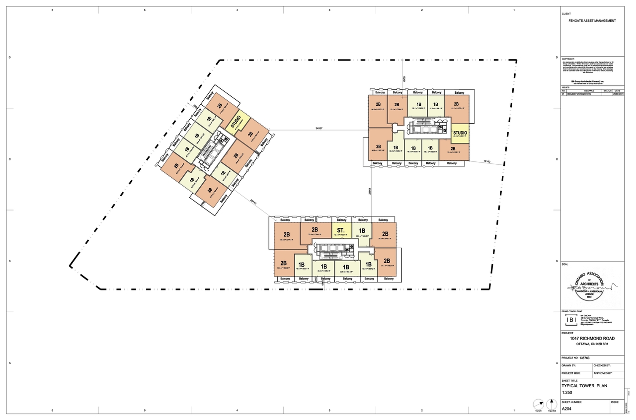 Construction site plan for project from page 11 of the file '2022-02-04 - Site Plan, Floor Plans, and Parking Plan - D02-02-22-0012'
