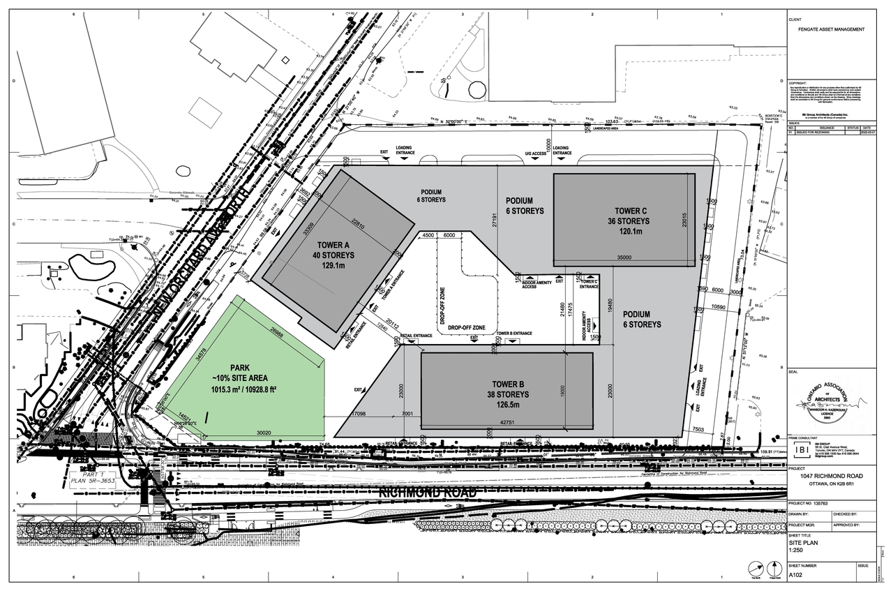Construction site plan for project from page 4 of the file '2022-02-04 - Site Plan, Floor Plans, and Parking Plan - D02-02-22-0012'