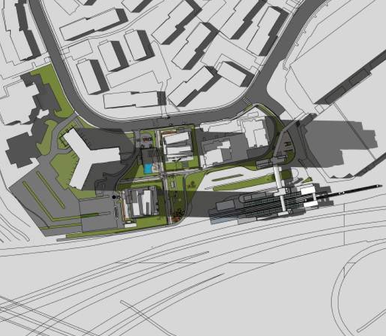 Construction site plan for project from page 21 of the file '2023-12-21 - Urban Design Review Drawing Package - D02-02-22-0025'